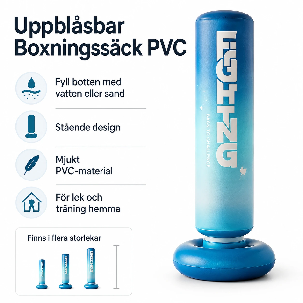 Uppblåsbar Boxningssäck PVC