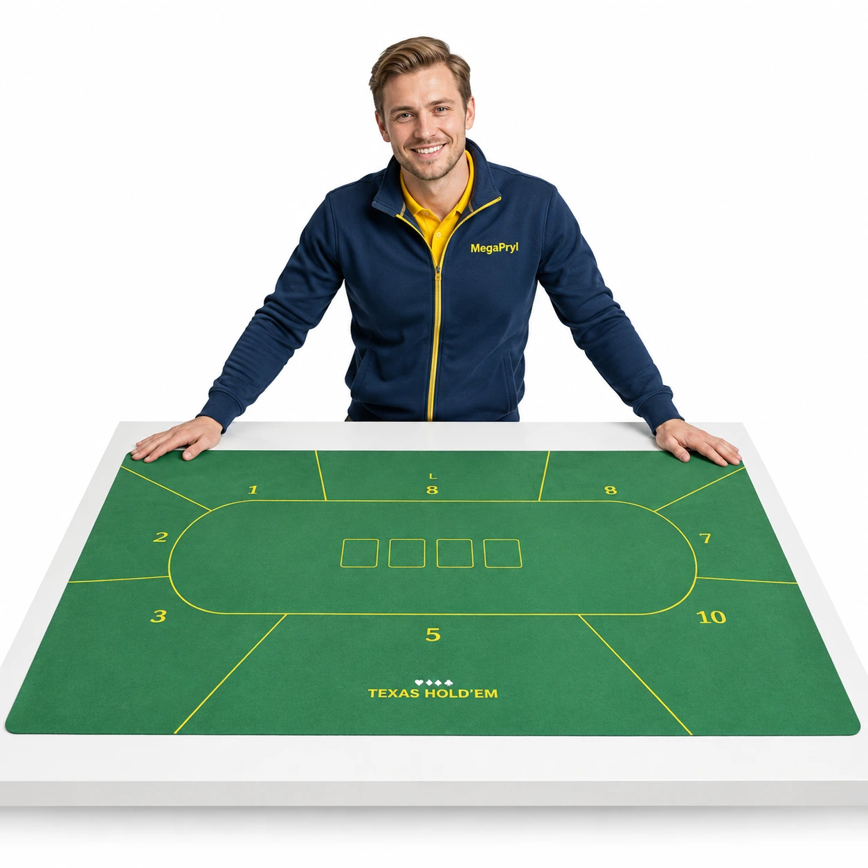 Pokerduk för Texas Hold'em 180 x 90 cm grön