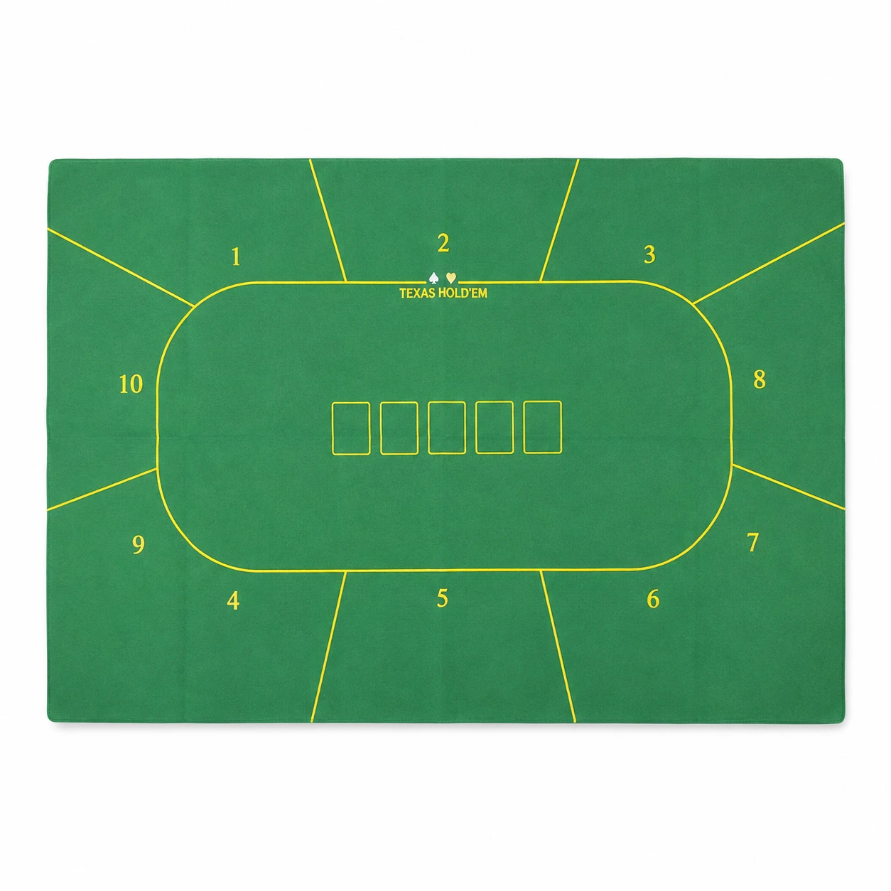 Pokerduk för Texas Hold'em 180 x 90 cm grön