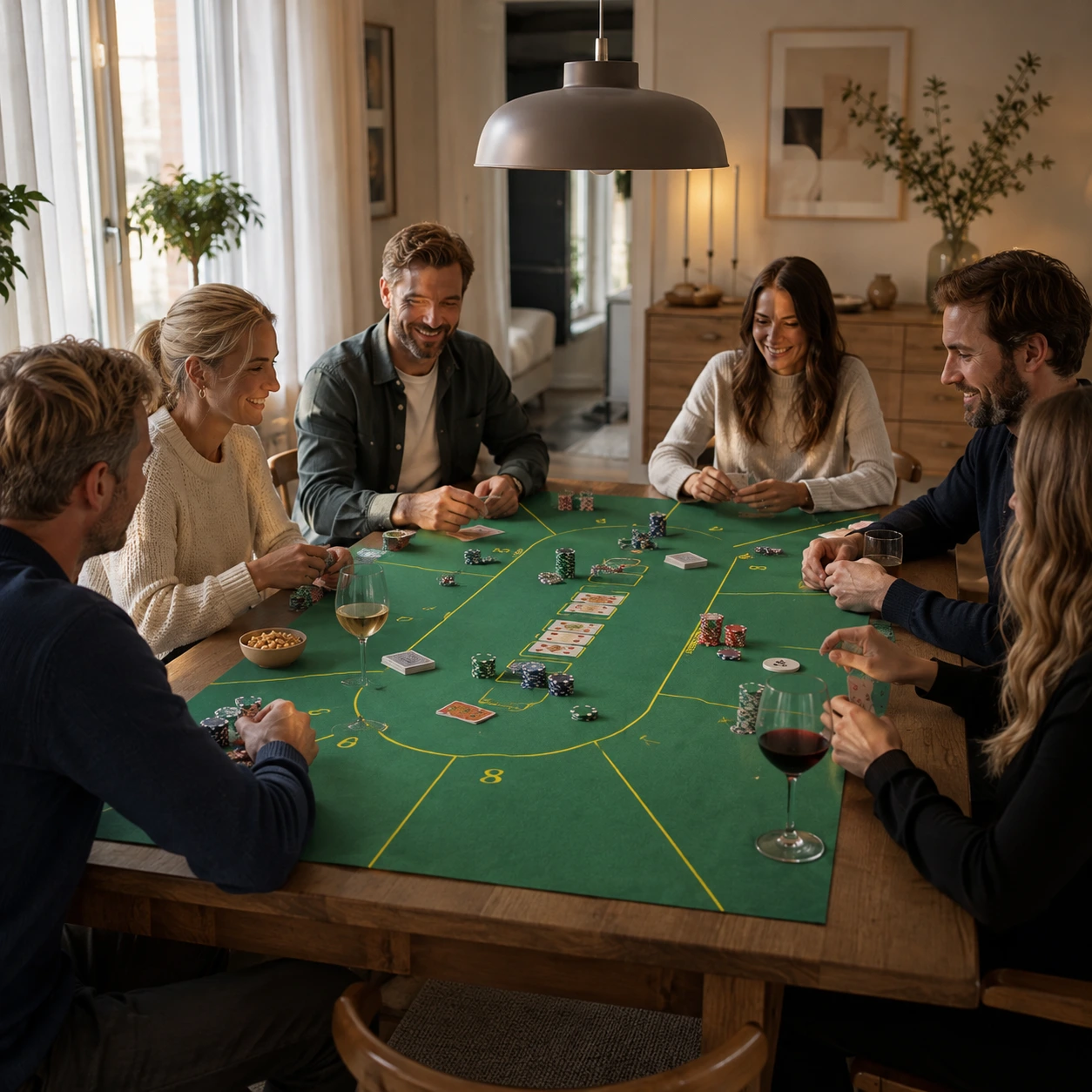 Pokerduk för Texas Hold'em 180 x 90 cm grön