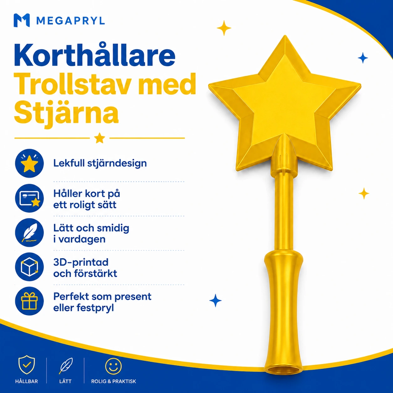 Korthållare Trollstav med Stjärna