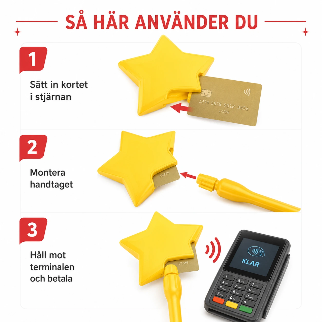 Korthållare Trollstav med Stjärna