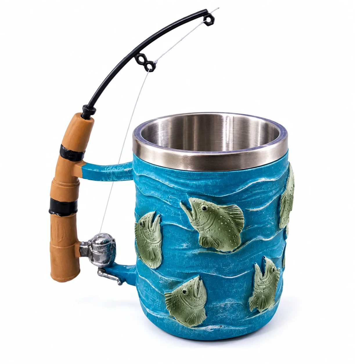 Fiskemugg 355 ml – Kaffemugg med Fiskespö Design
