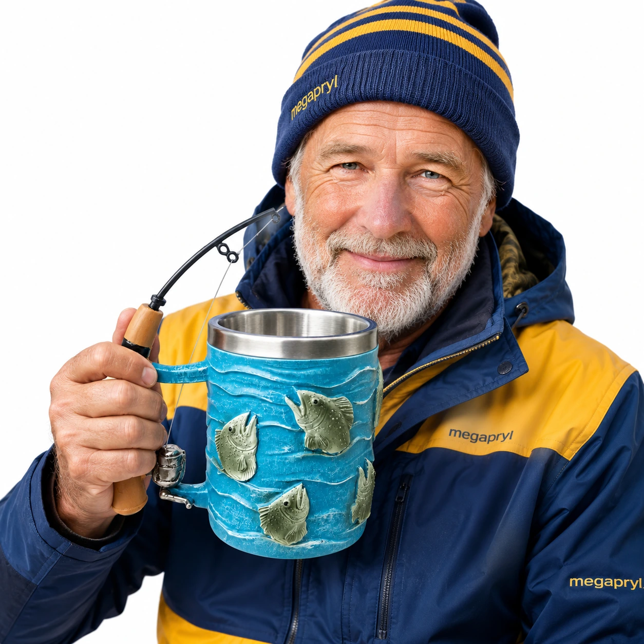 Fiskemugg 355 ml – Kaffemugg med Fiskespö Design