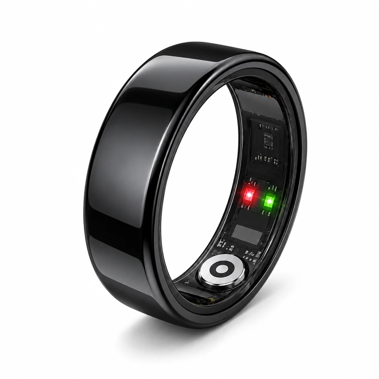 Smart Ring med Laddningsfodral – Aktivitet & Sömn