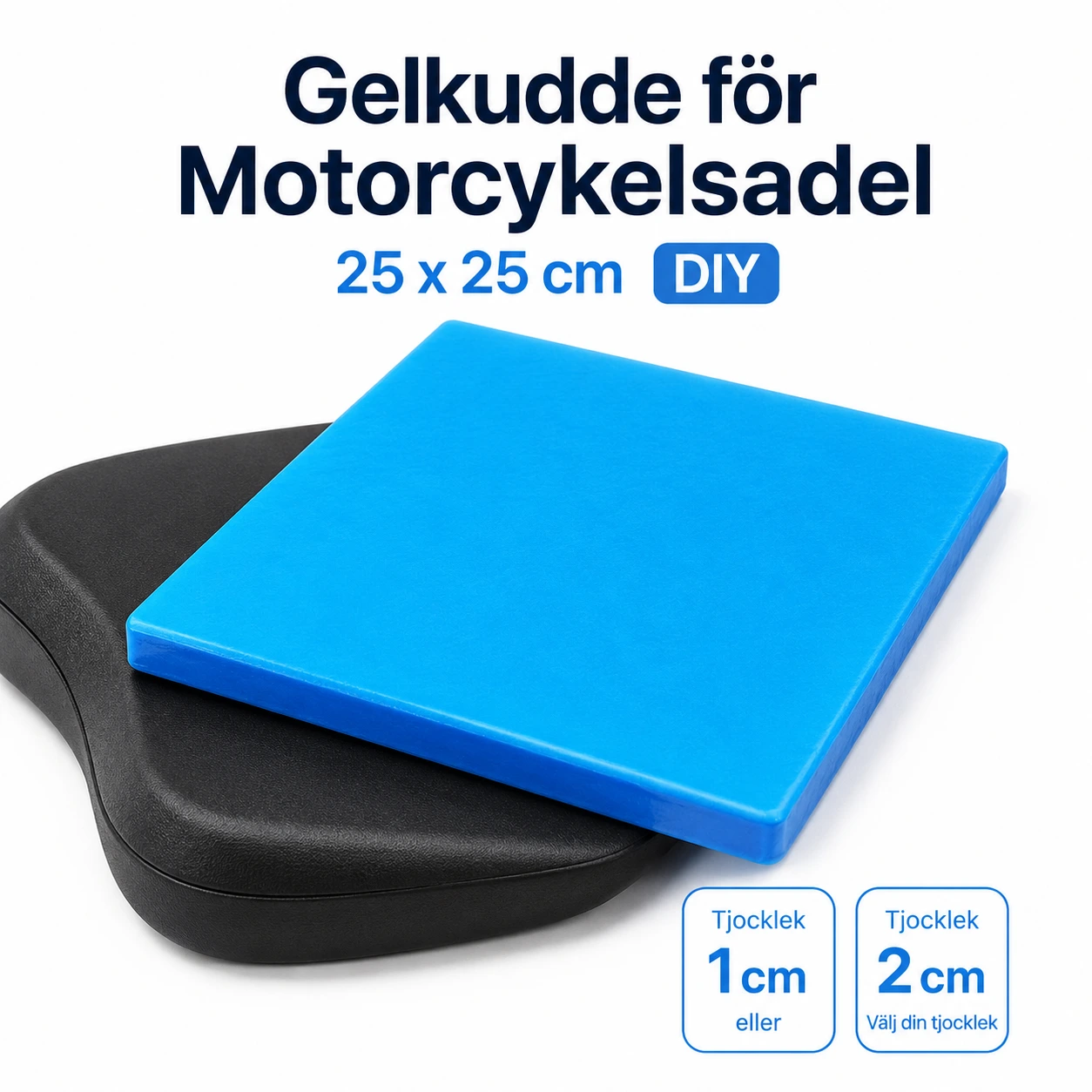 Gelkudde för Motorcykelsadel 25 x 25 cm DIY