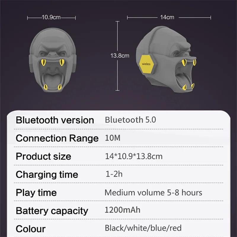 Högtalare Bluetooth Döskalle 2