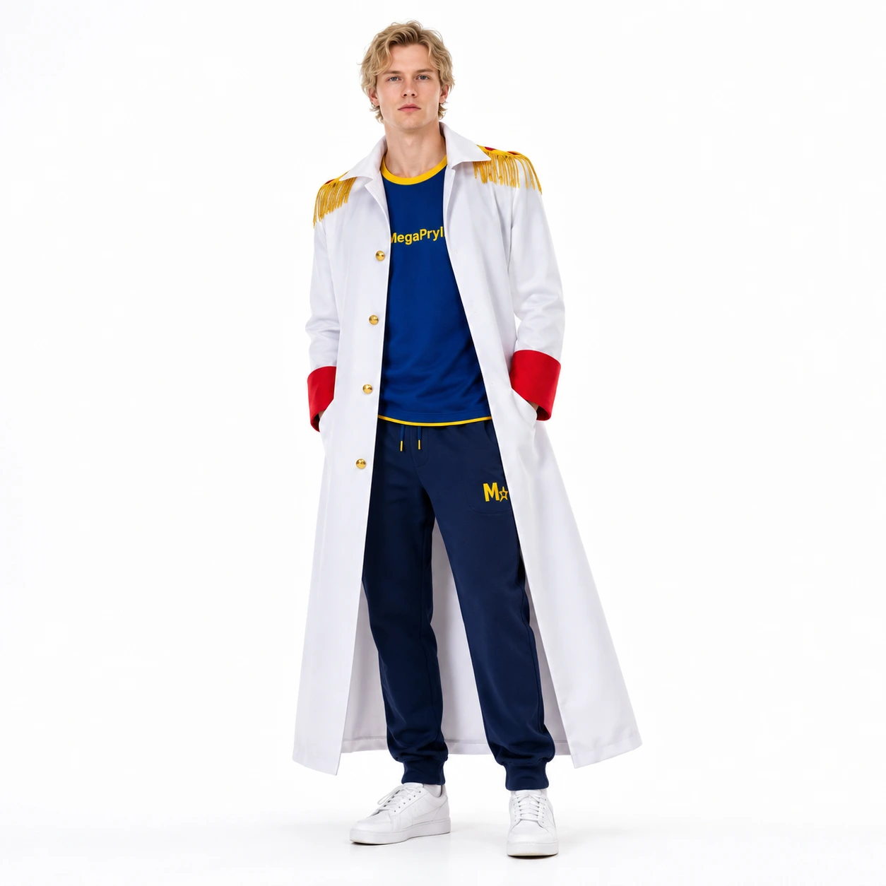 Cosplay-kappa i marinestil för maskerad och cosplay