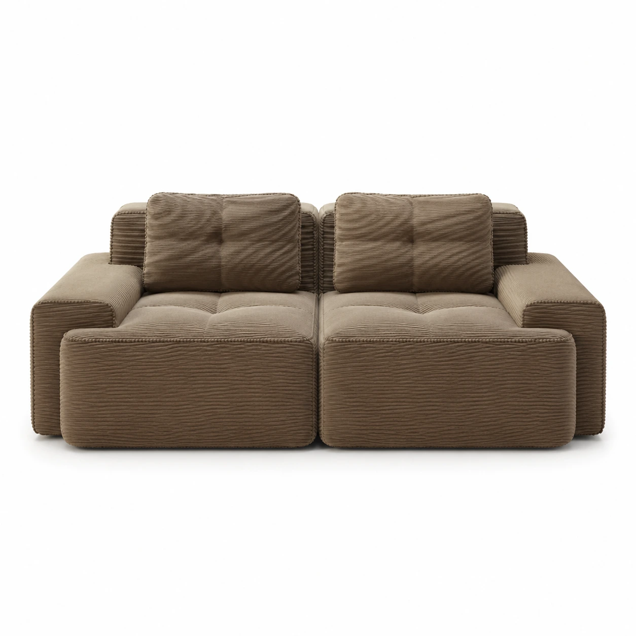 Modulsoffa 2-Sits i Manchester Brun med Djup Sits