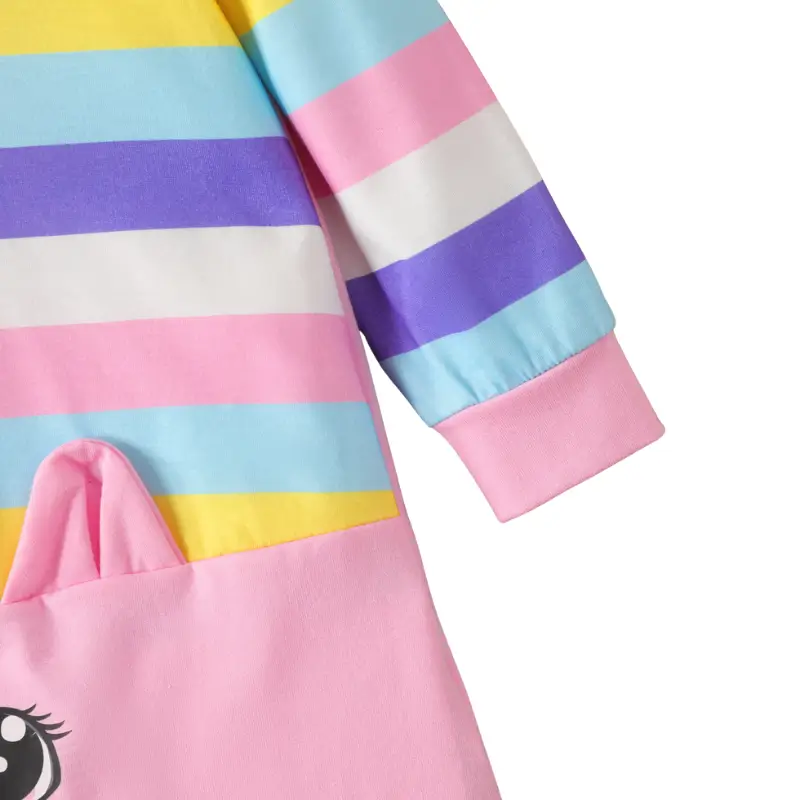 Klänning med Huva Söt Kattdesign för Småflickor 5