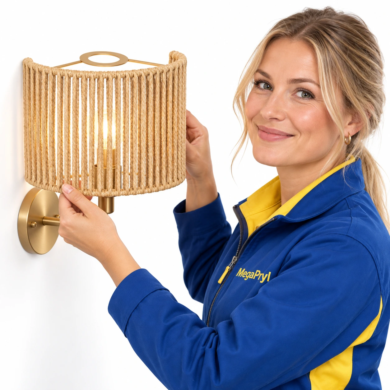 Lampskärm för vägglampa i halvcylinderform