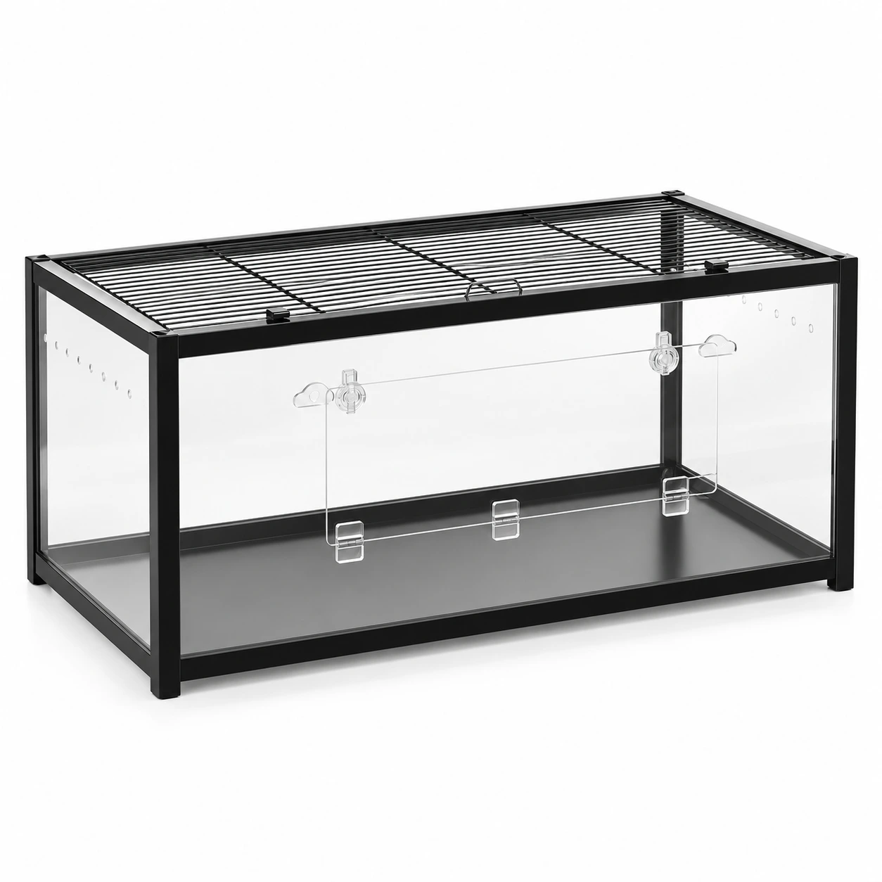 Hamsterbur med panoramavy och frontdörr