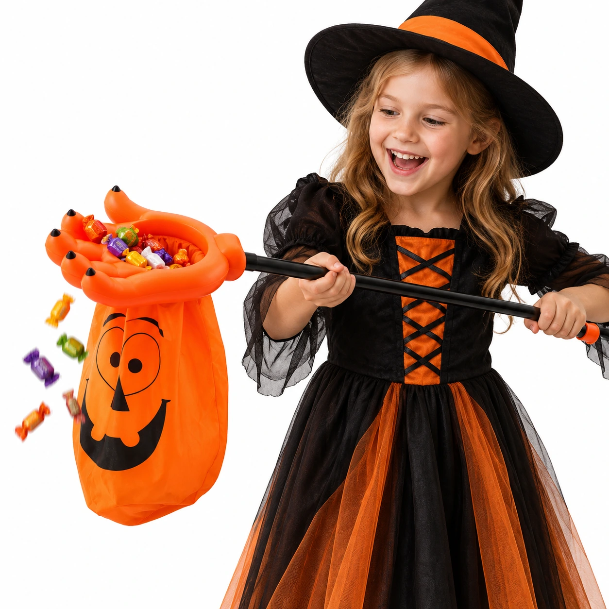 Godispåse med halloweenmotiv och handtag