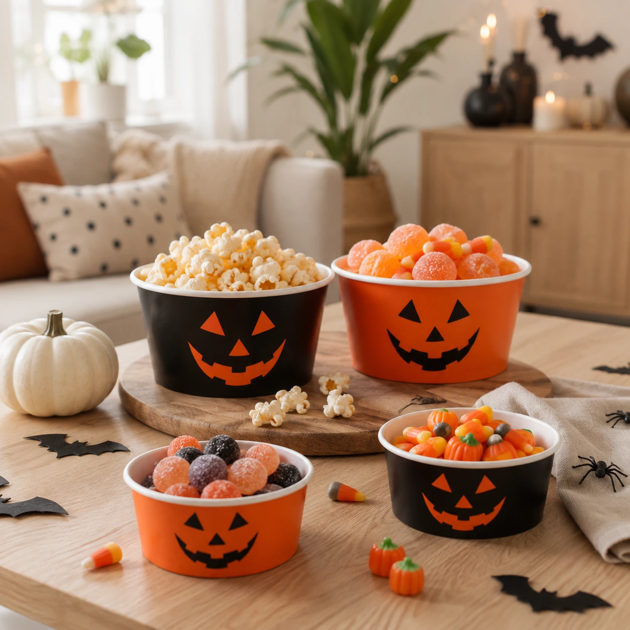 Pappersskålar till halloweenfest