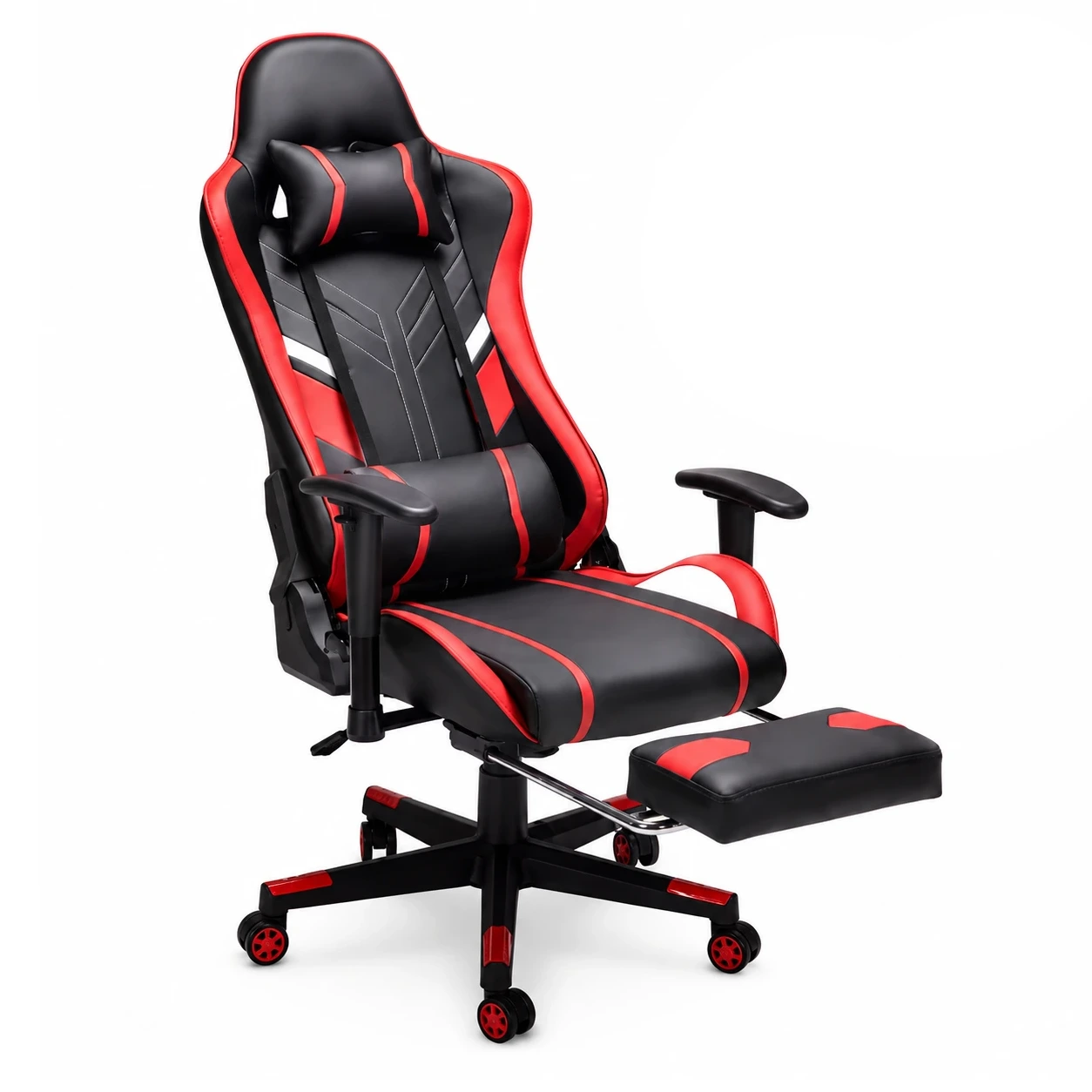 Gamingstol med 7-punktsmassage och Fotstöd