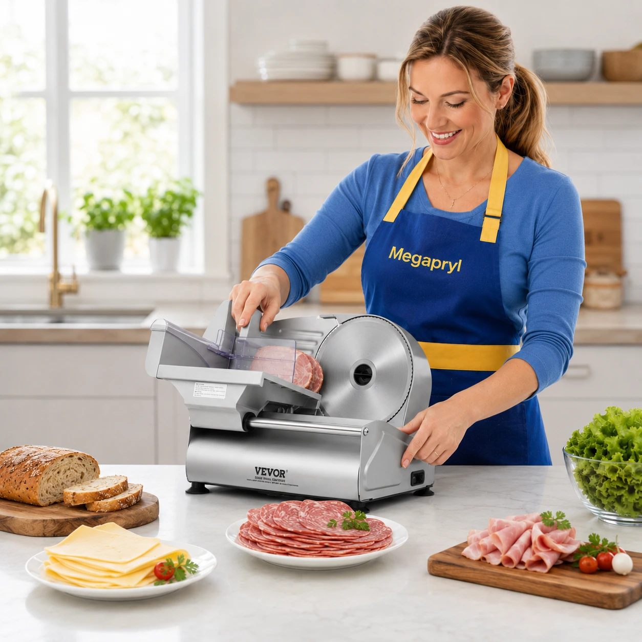 Skärmaskin Elektrisk för Kött, Ost och Bröd – 180W