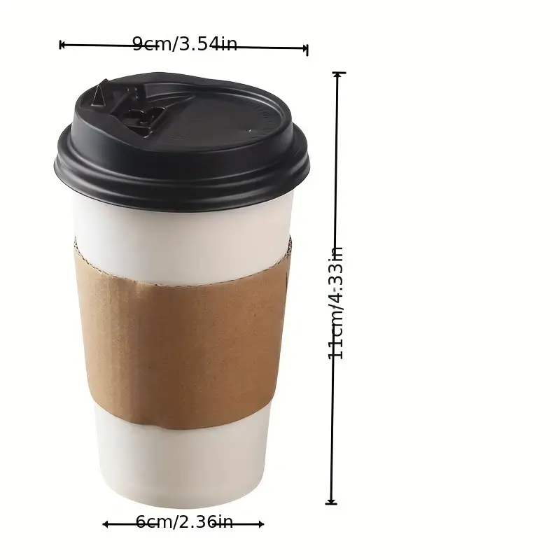 Engångspapperskoppar för varma drycker - 100 st 3