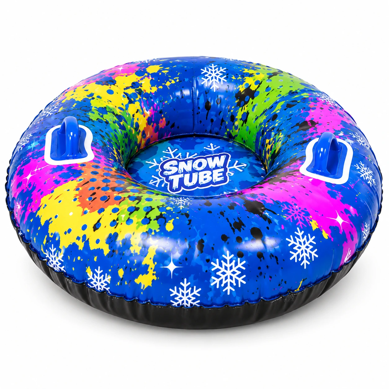 Uppblåsbar snow tube för snölek med handtag