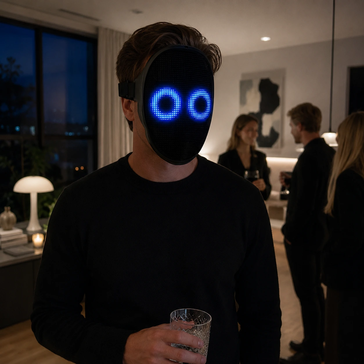 LED-mask med appstyrning och gestfunktion