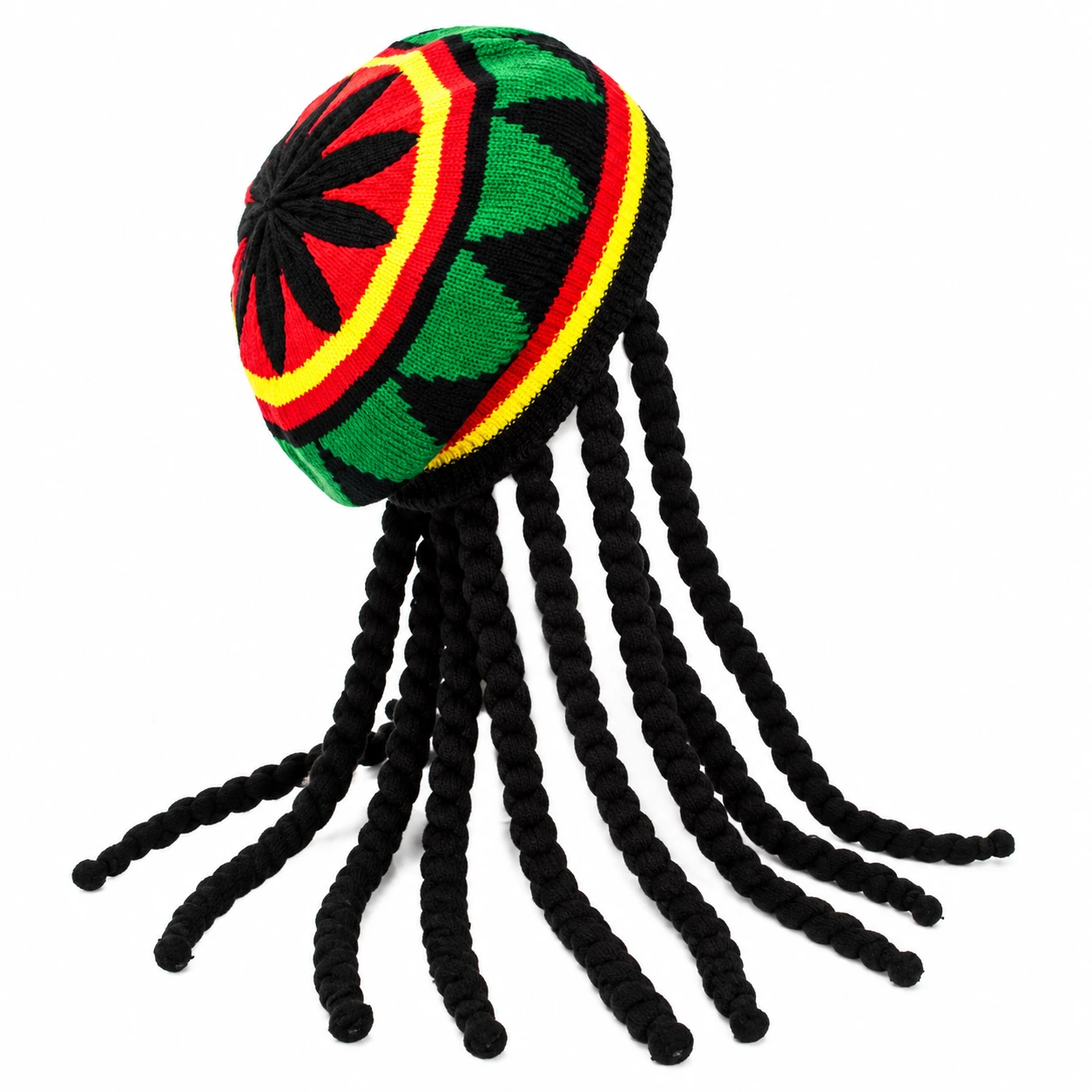Dreadlock Mössa – Rasta Beanie med Flätor