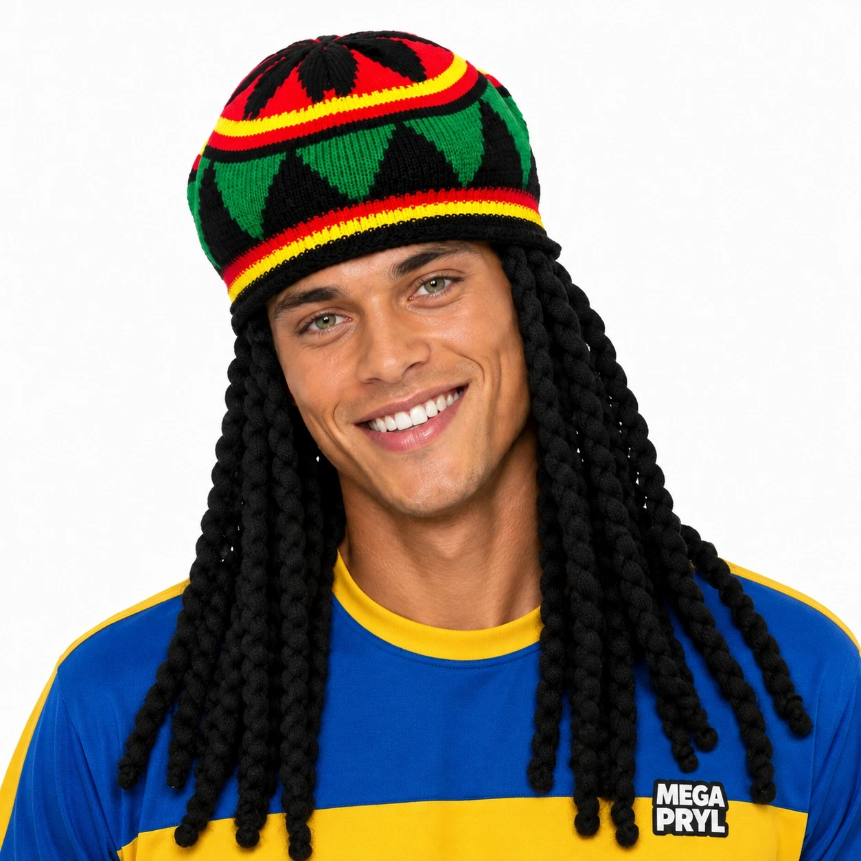 Dreadlock Mössa – Rasta Beanie med Flätor