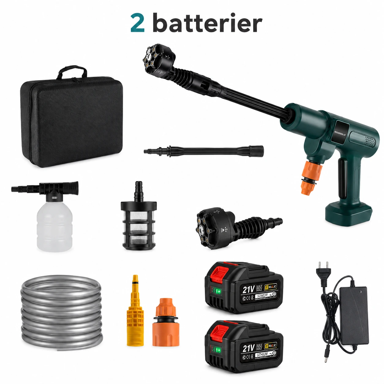 2 batterier med laddare