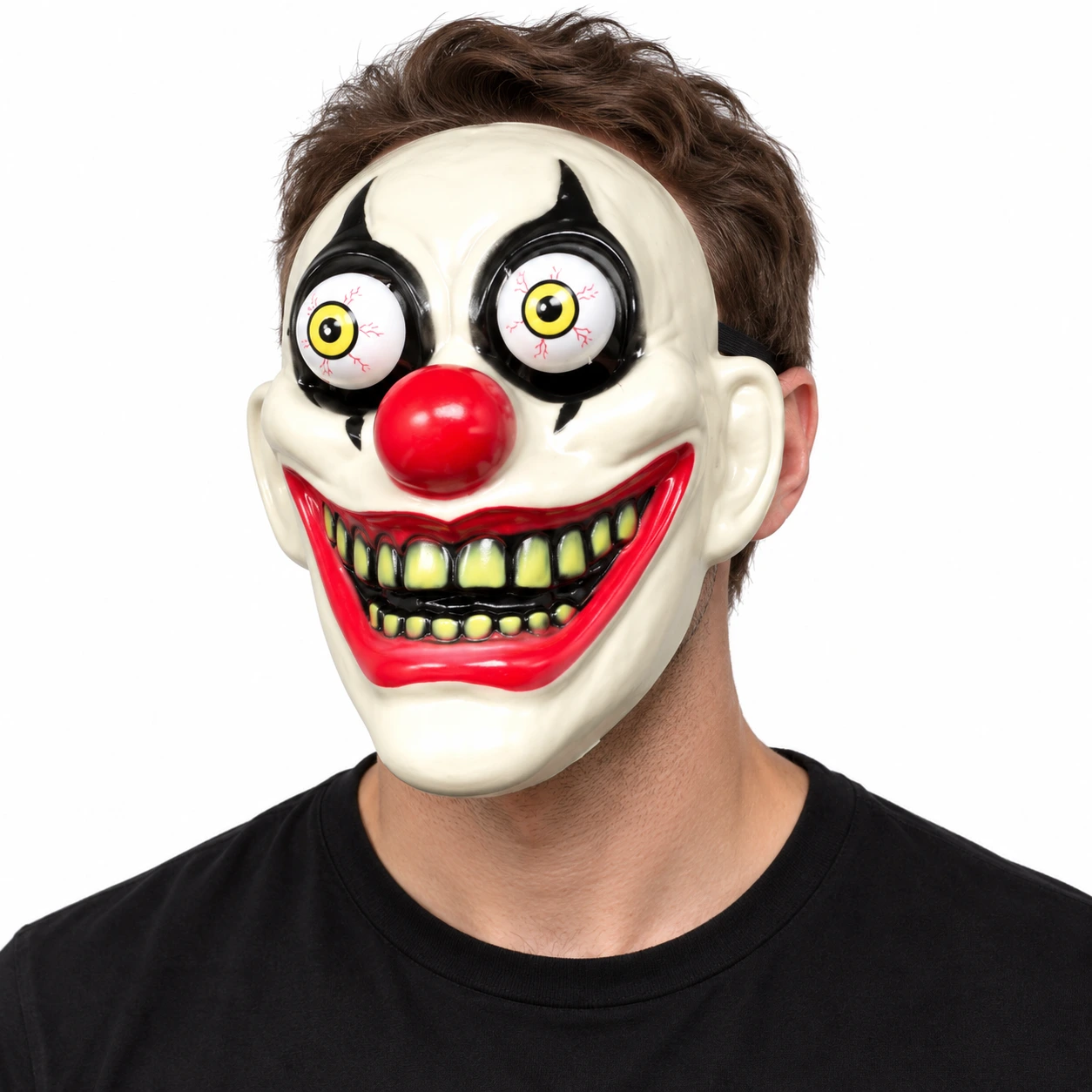 Ansiktsmask vuxen clown i plast