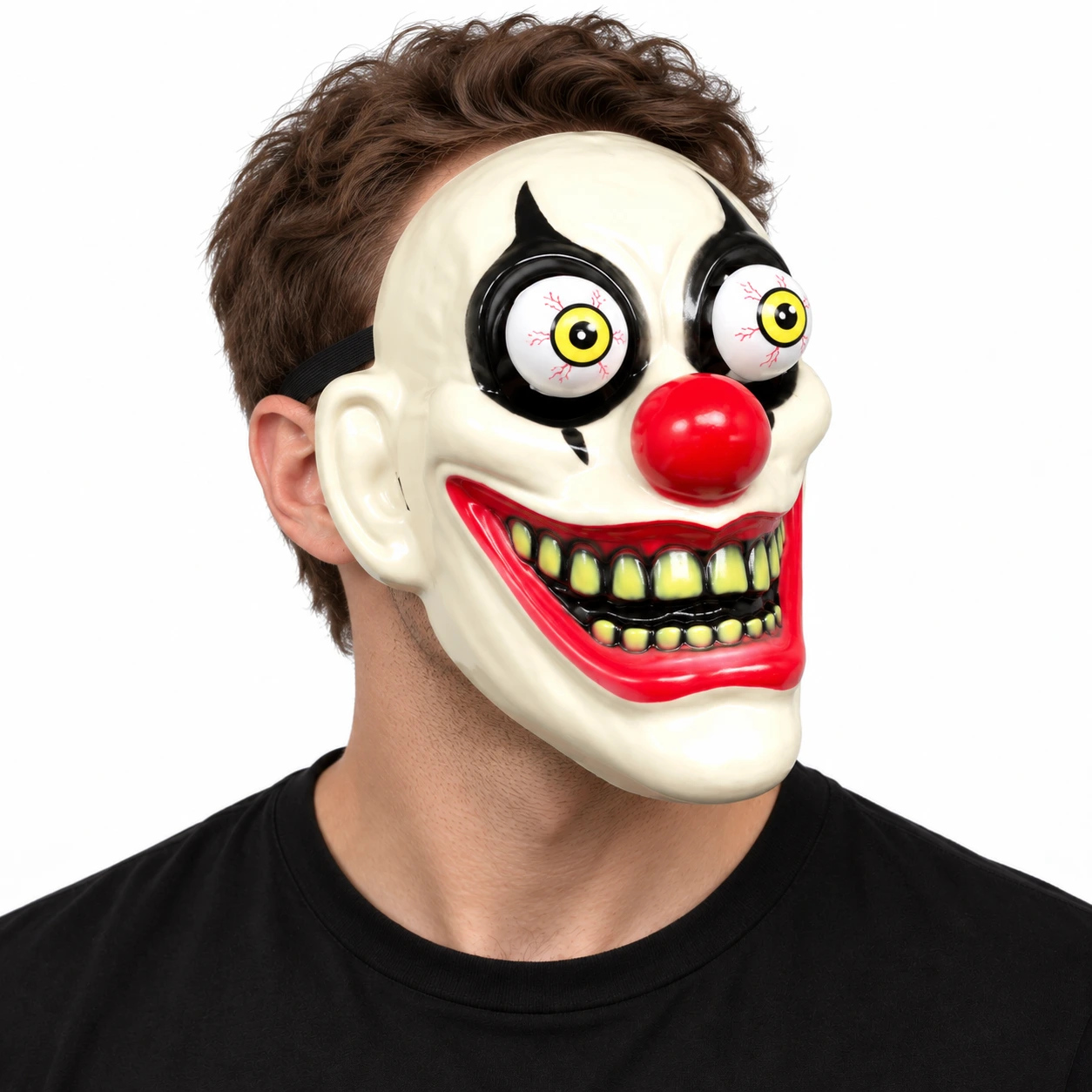 Ansiktsmask vuxen clown i plast