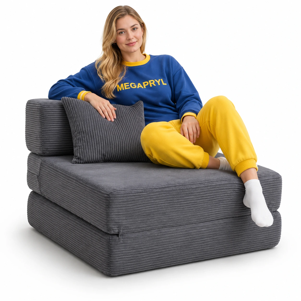 Modulsoffa 1-Sits i Manchester Mörkgrå Bäddfåtölj