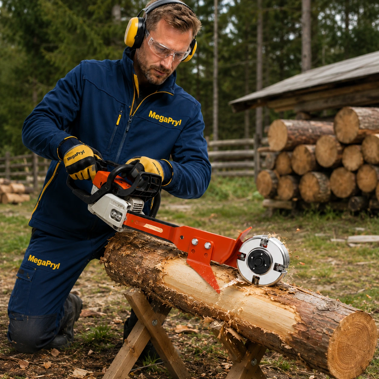 Barkfräs för motorsåg kompatibel med utvalda Stihl och Husqvarna
