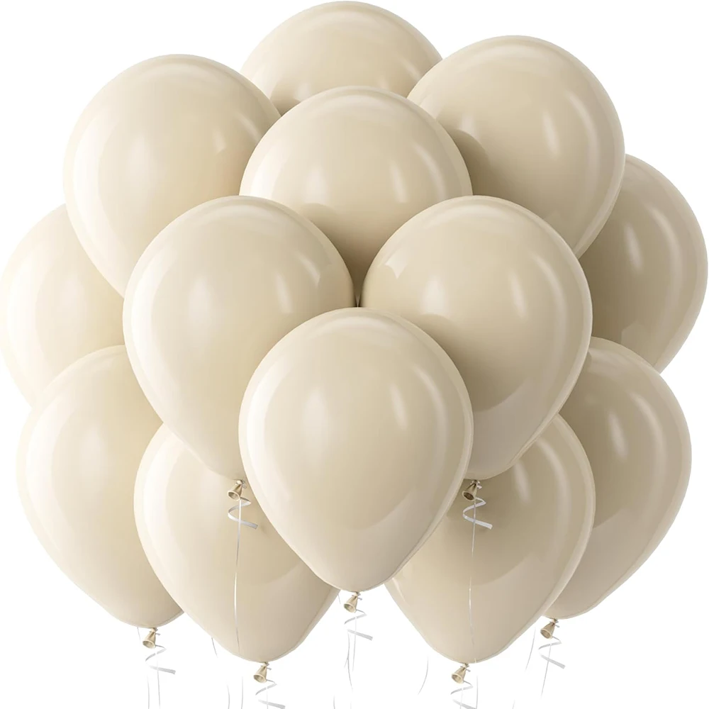 Latexballonger Pastell Elfenbensvit 50 cm – 20-pack