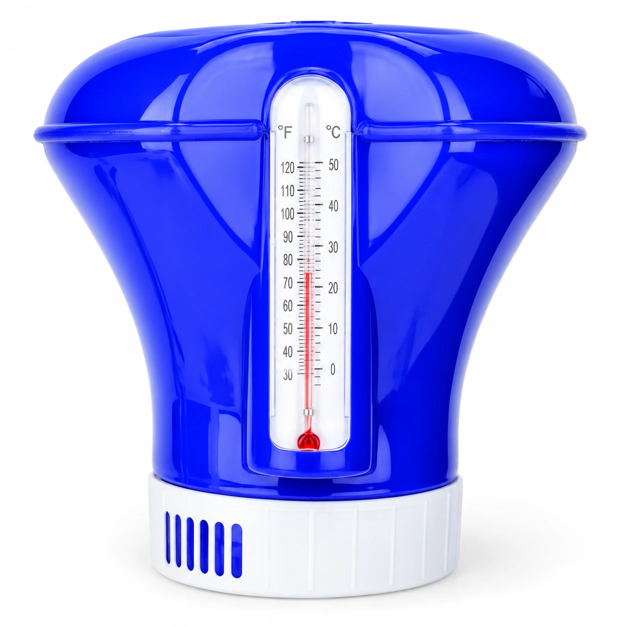 Flytande klordispenser för pool och spa med termometer