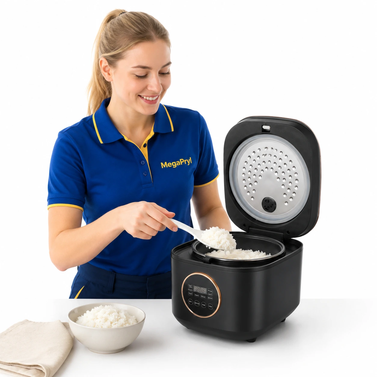 Riisinkeitin 5 l non-stick-pinnoitteella ja lämpimänäpitotoiminnolla