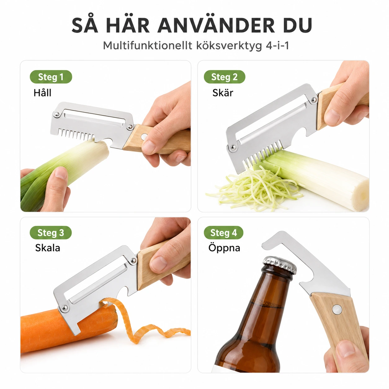 Grönsaksskärare Multifunktionell – Rostfritt Blad