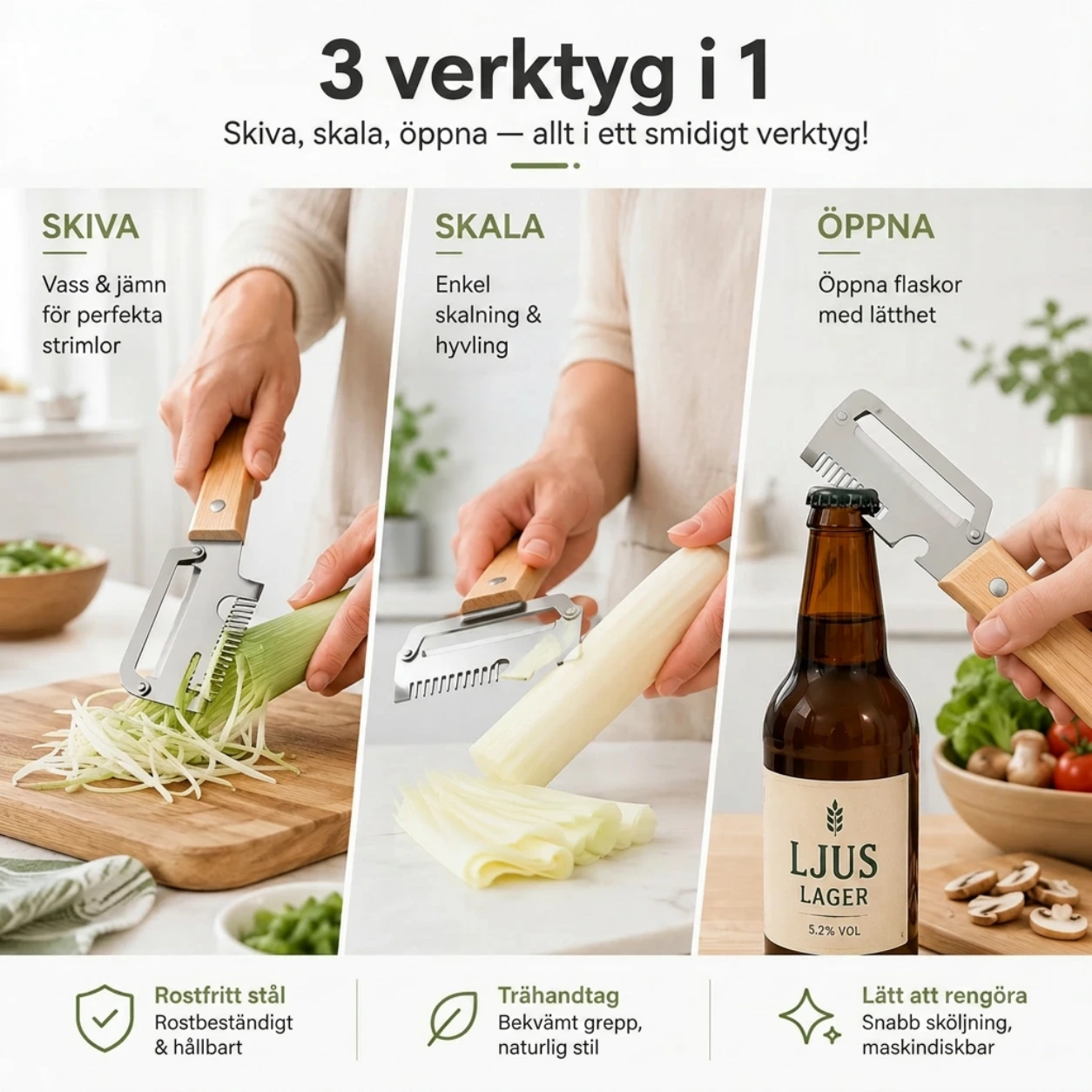 Grönsaksskärare Multifunktionell – Rostfritt Blad