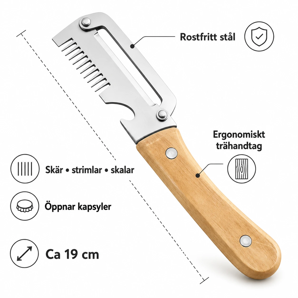 Grönsaksskärare Multifunktionell – Rostfritt Blad