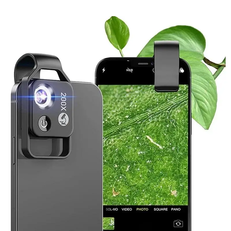 Mobilmikroskop 200X med LED-ljus 2