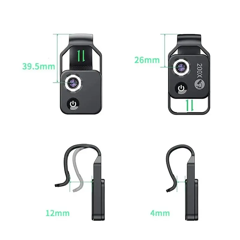 Mobilmikroskop 200X med LED-ljus 6