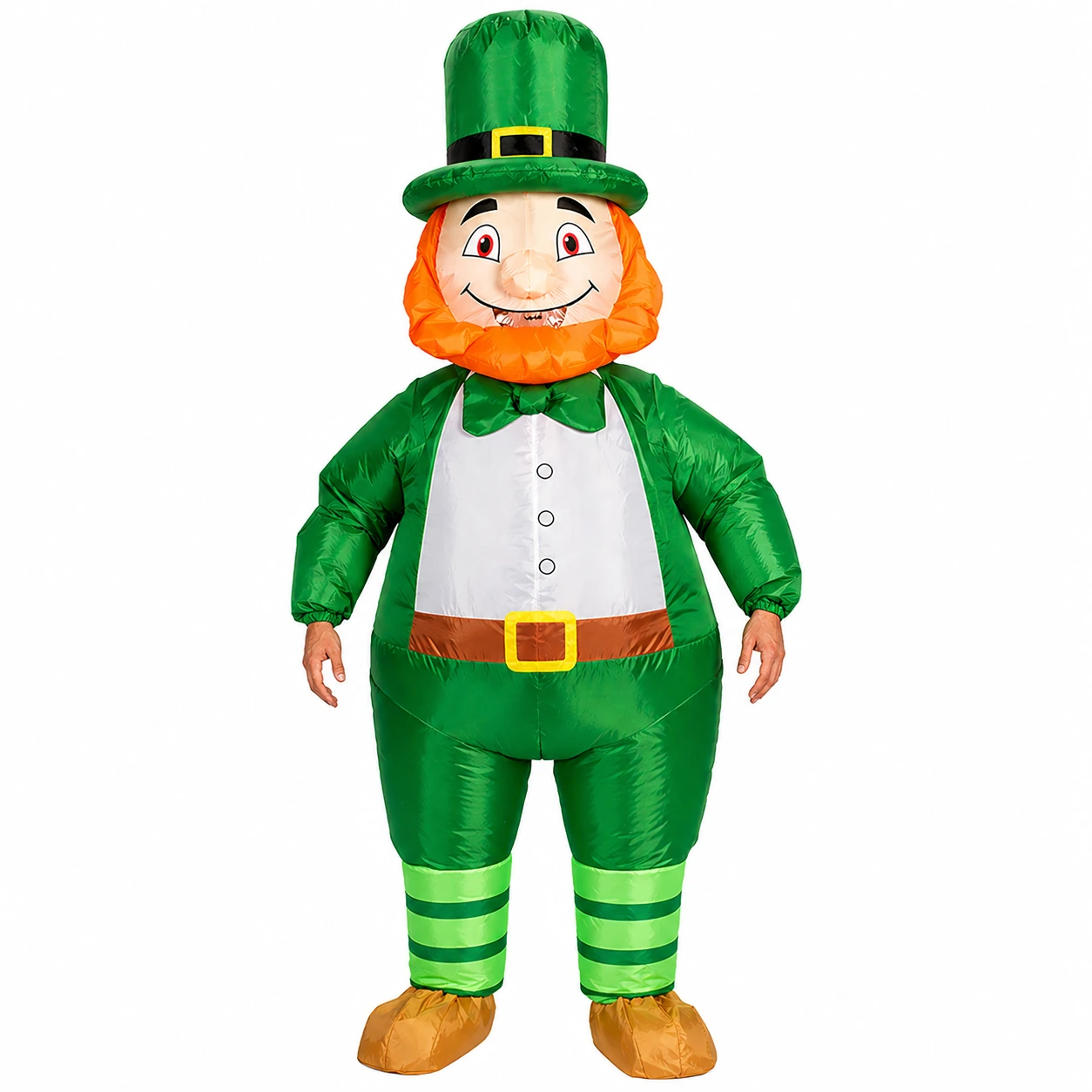 Leprechaun Maskeraddräkt Uppblåsbar Vuxen – Grön Kostym