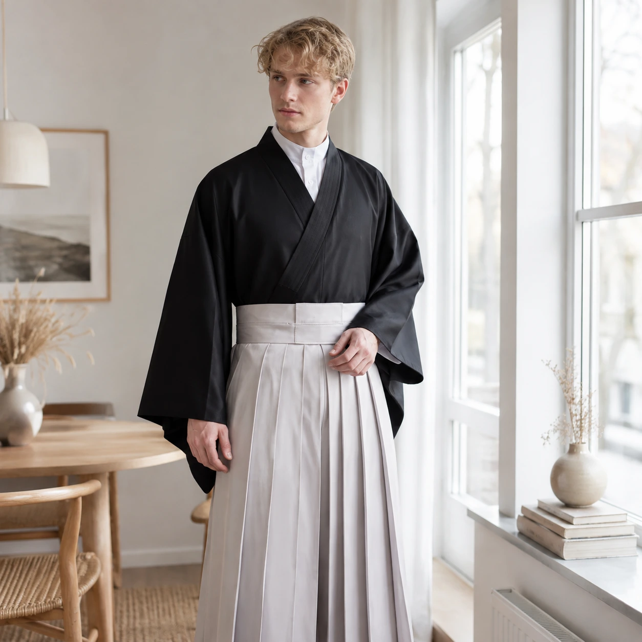 Cosplaydräkt i kimono-stil för anime och maskerad