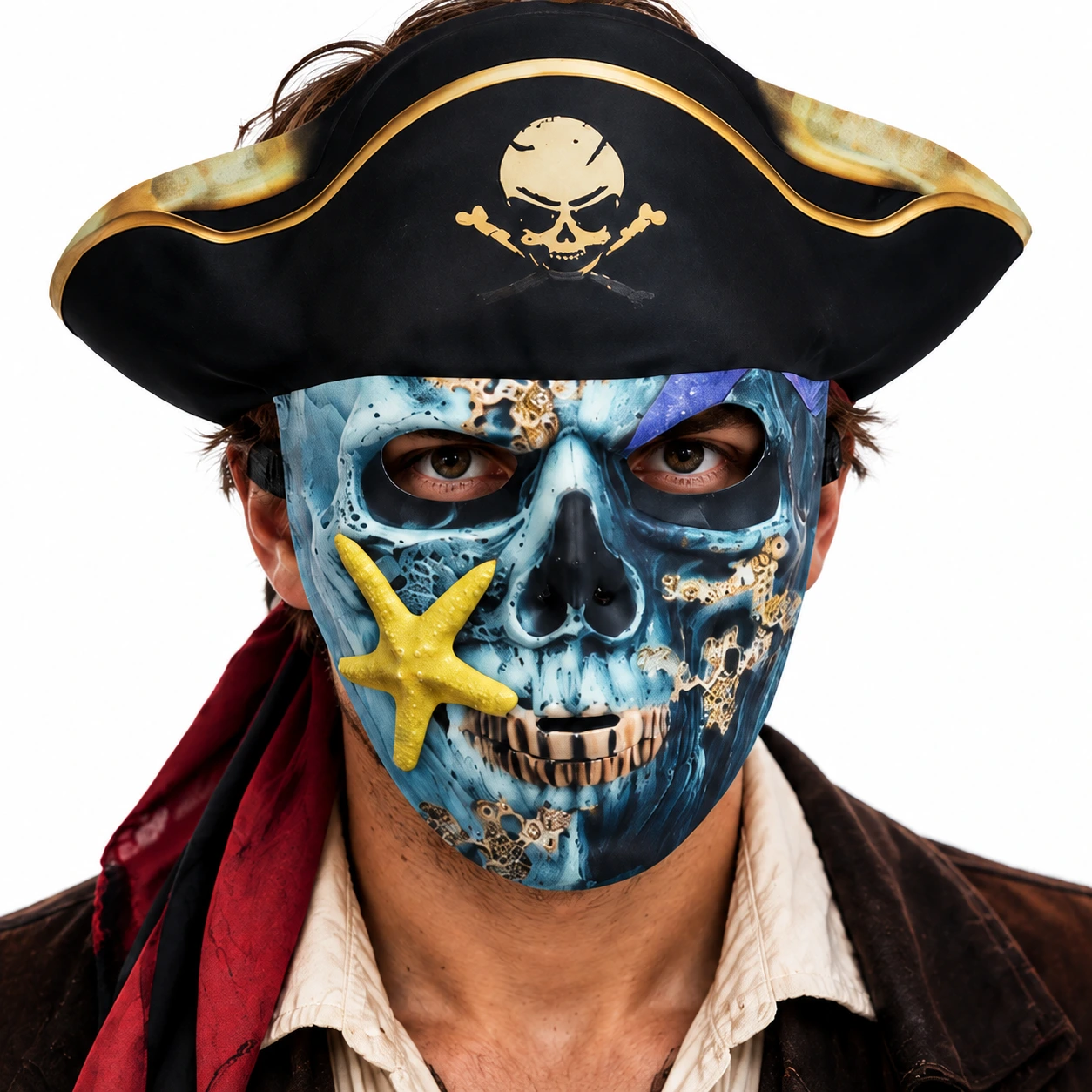 Piratmask för maskerad och halloween