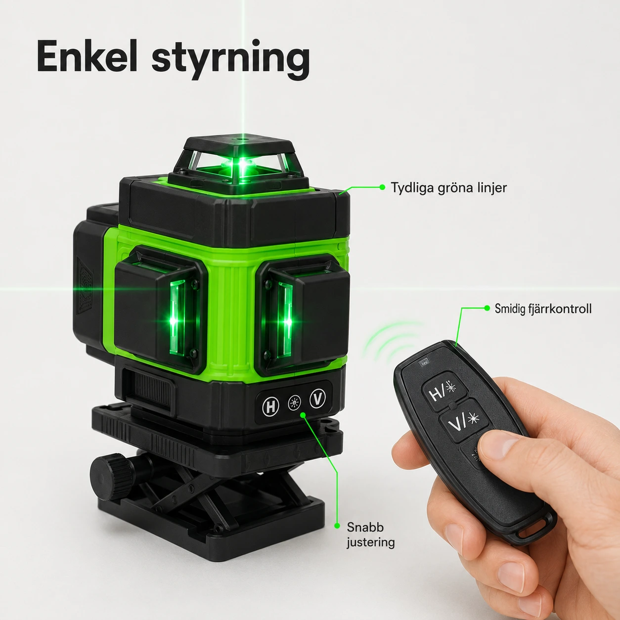Korslaser med Självnivellering och Stativ