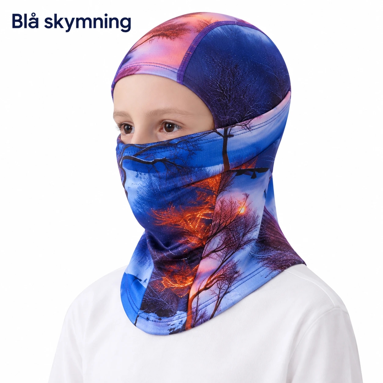 Vinterlandskap blå/rosa