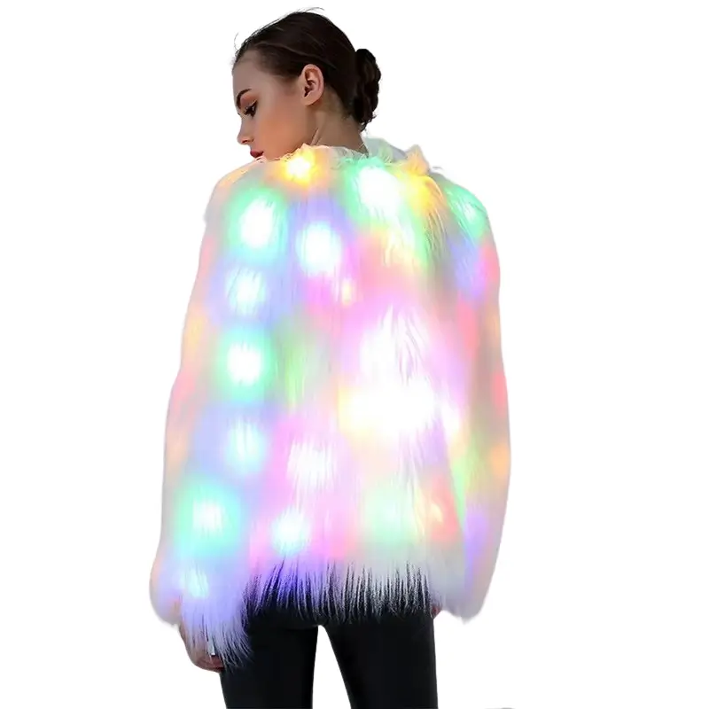 Pälsjacka LED - Färgglad 5