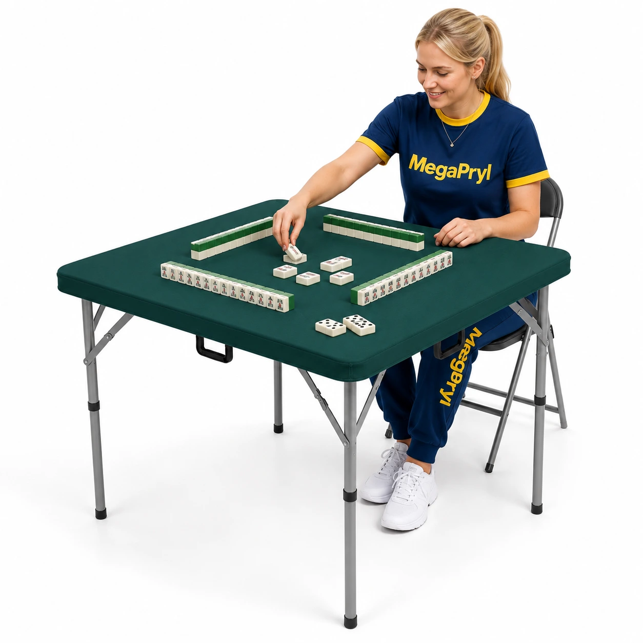 Fällbart spelbord för mahjong och domino