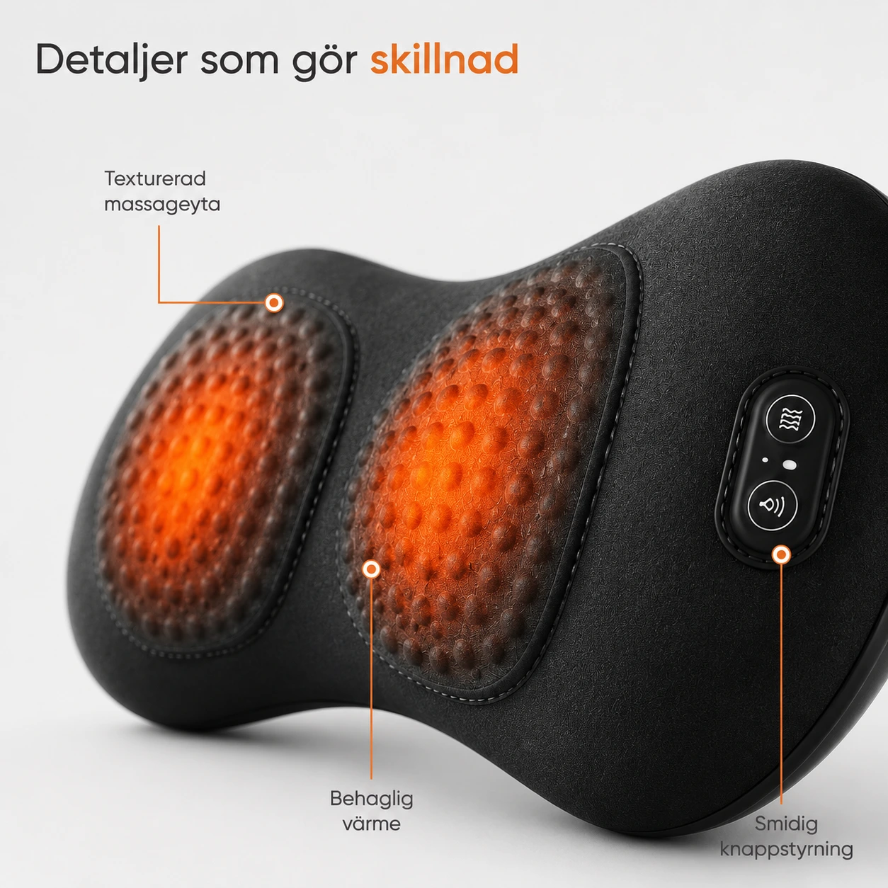 Ryggmassagekudde 3-i-1 med Värme