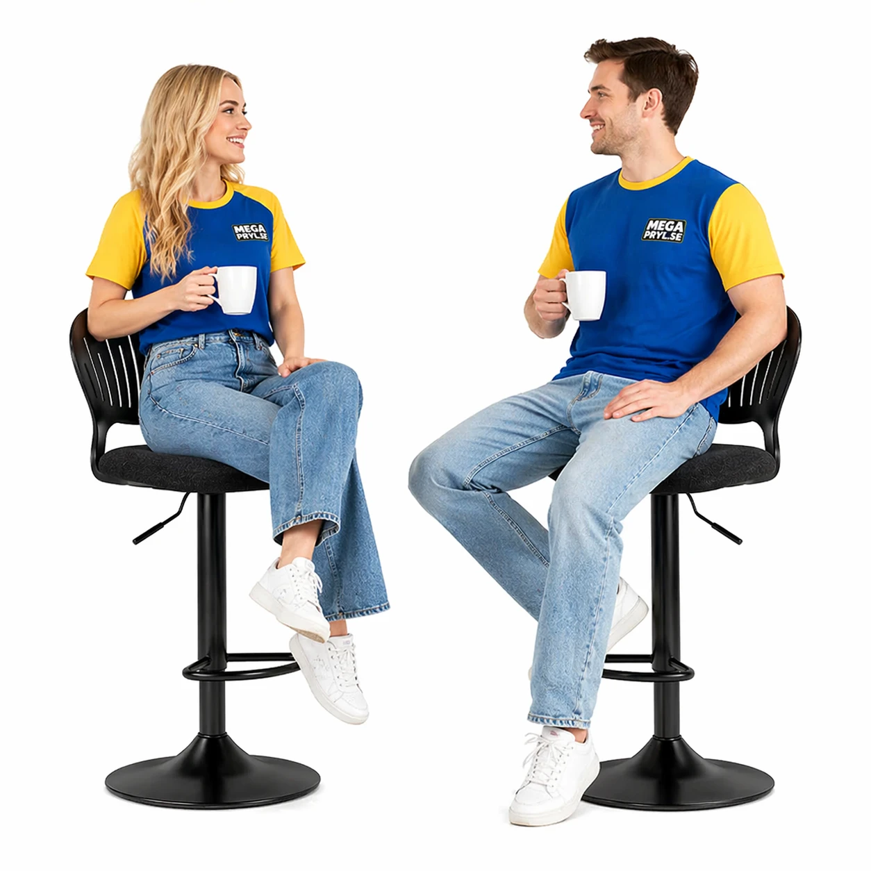 Barstolar 2-pack – Justerbar höjd & 360° rotation