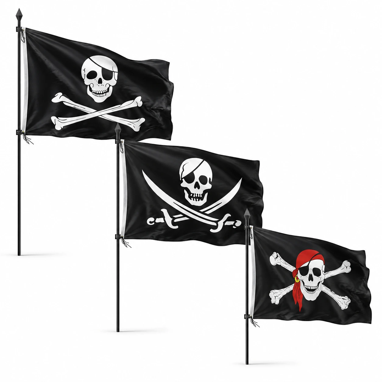 Piratflagga – Tygflagga för Kalas & Halloween