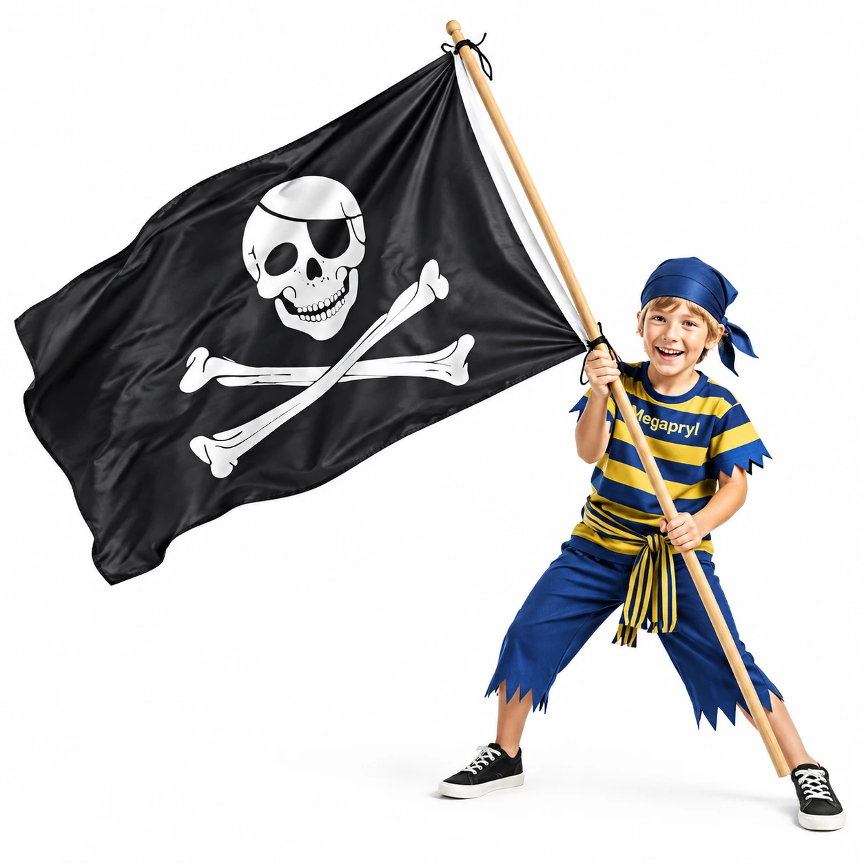 Piratflagga – Tygflagga för Kalas & Halloween