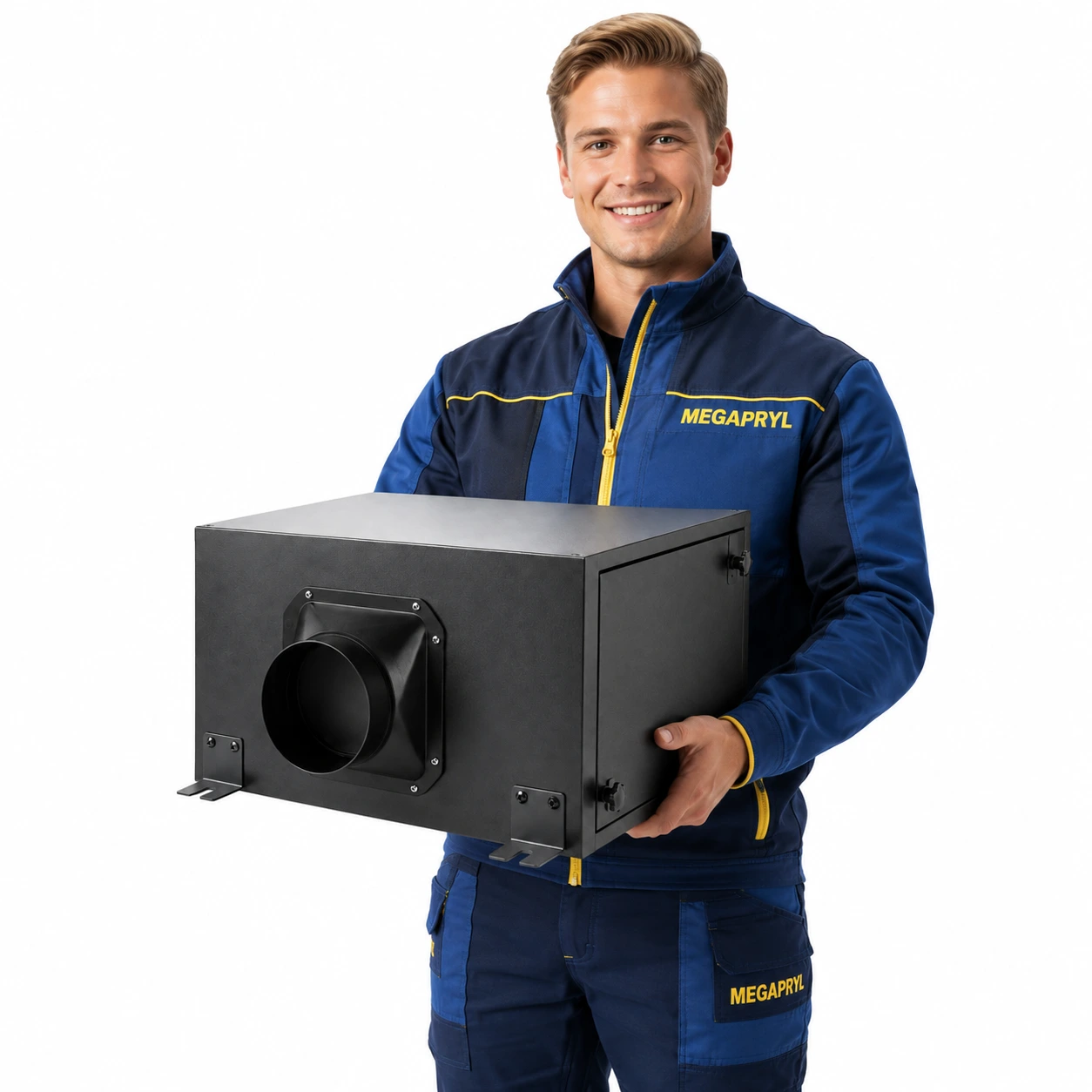 Filterbox för ventilation med förfilter, HEPA och kolfilter